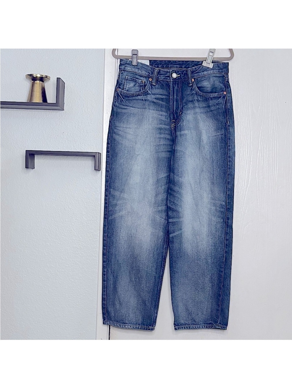 H&M Men’s Loose Ample Relaxed Fit Blue Denim Jeans Size 30